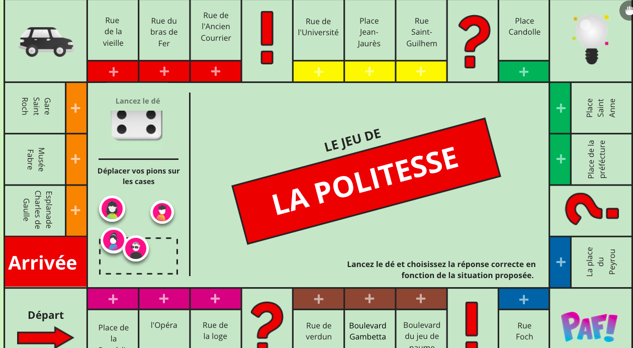 Jeu sur la politesse et les salutations " à la française"