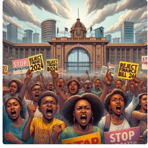 Des Manifestations Contre la Loi Financière Kenyane