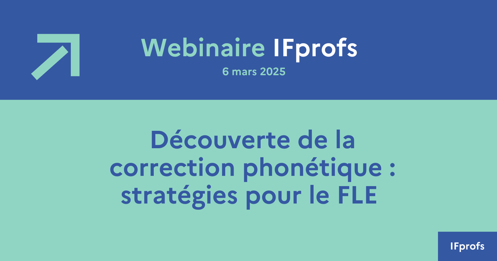 Rediffusion Webinaire : "Découvrir la correction phonétique : stratégies pour le FLE"