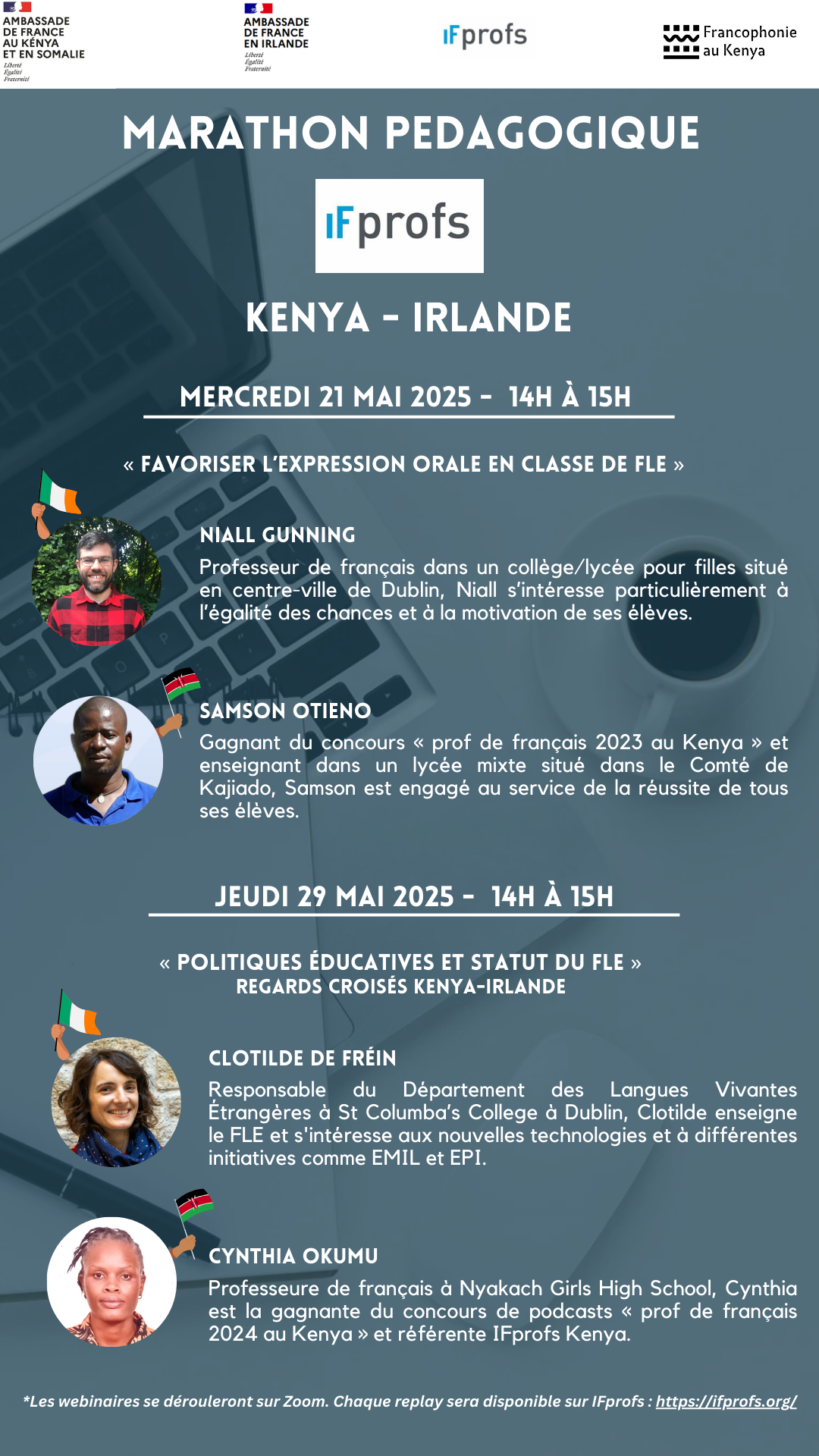 Affiche marathon pédagogique Irlande Kenya 