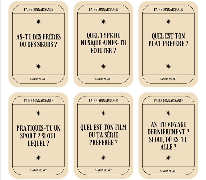 Exemple de cartes