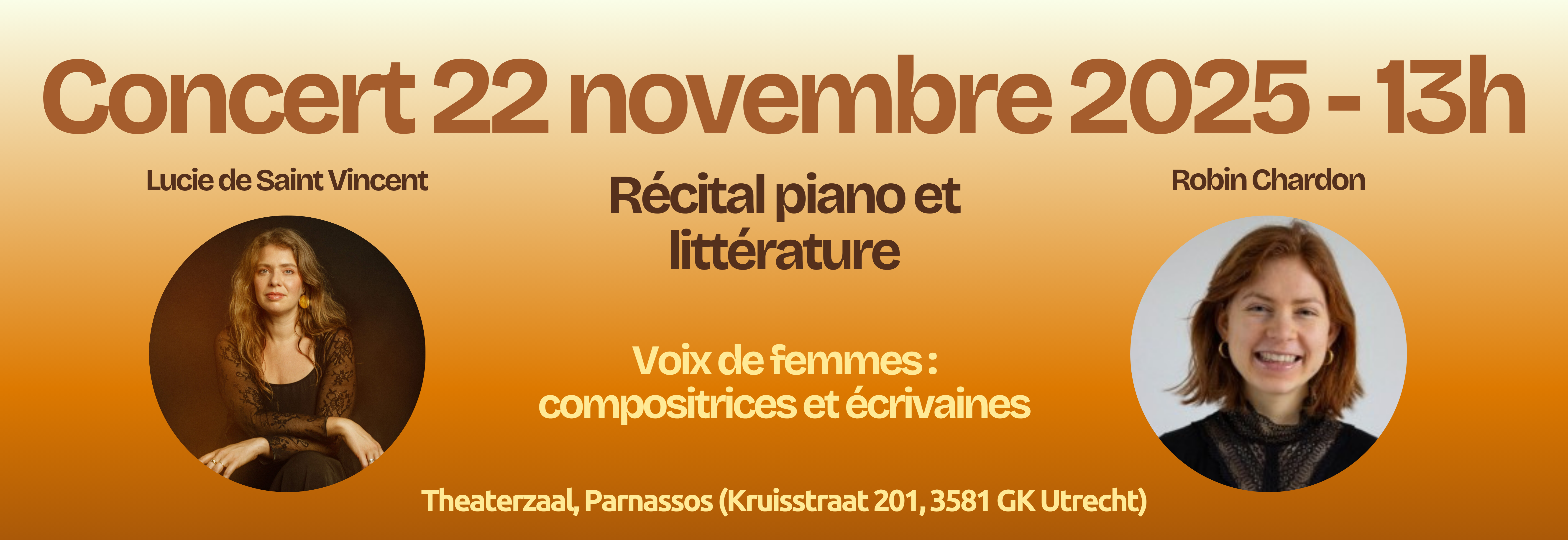 Concert Compositrices et Ecrivaines 22/11/25