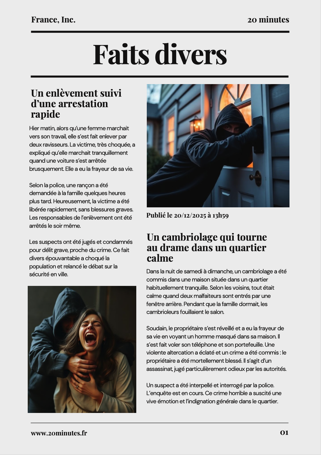 Document faits divers