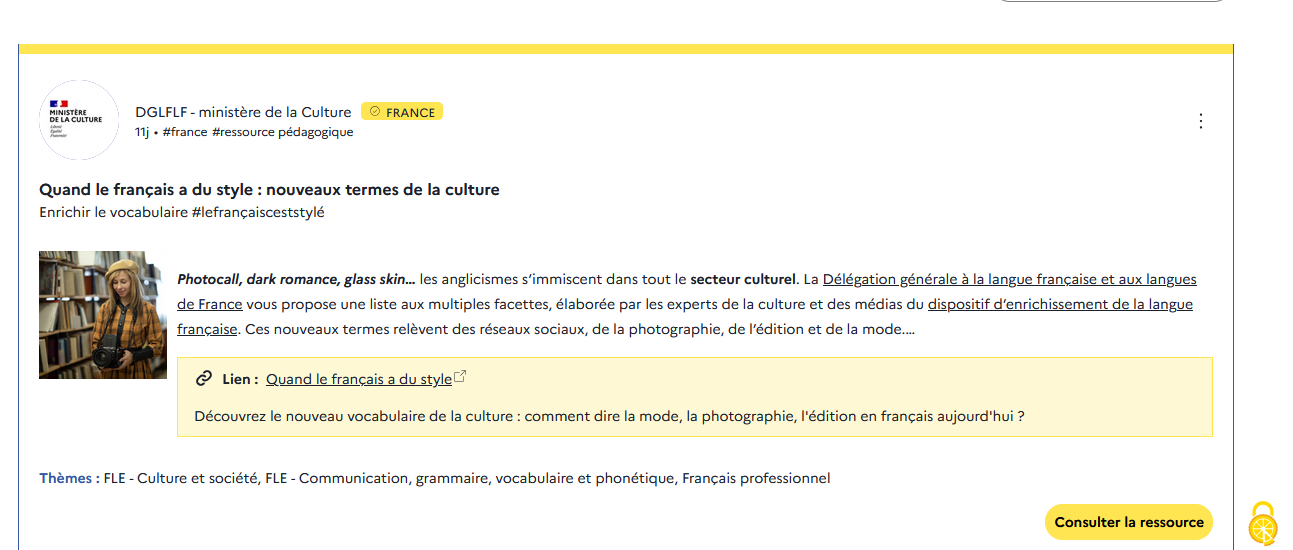 Quand le français a du style !
