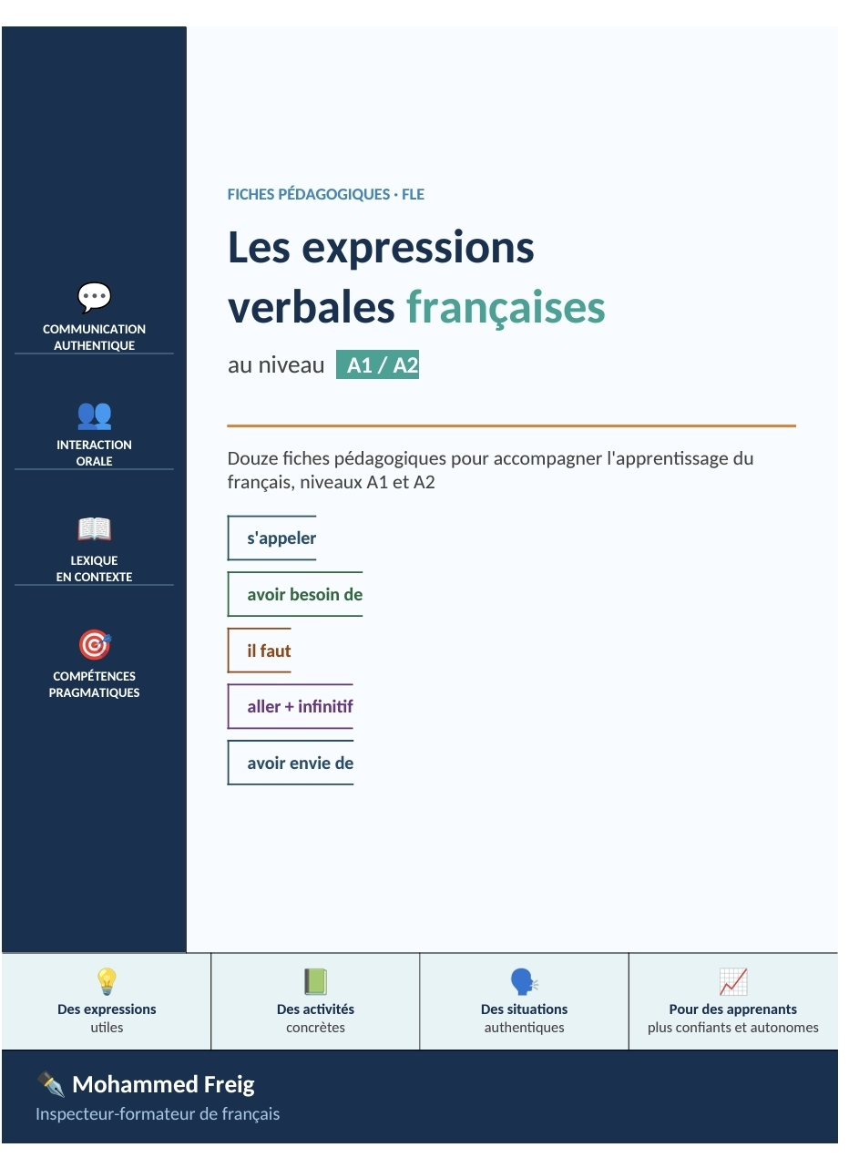 Les expressions verbales françaises A1-A2