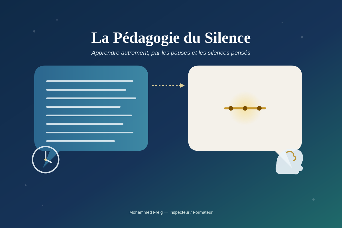 Illustration - La pédagogie du silence